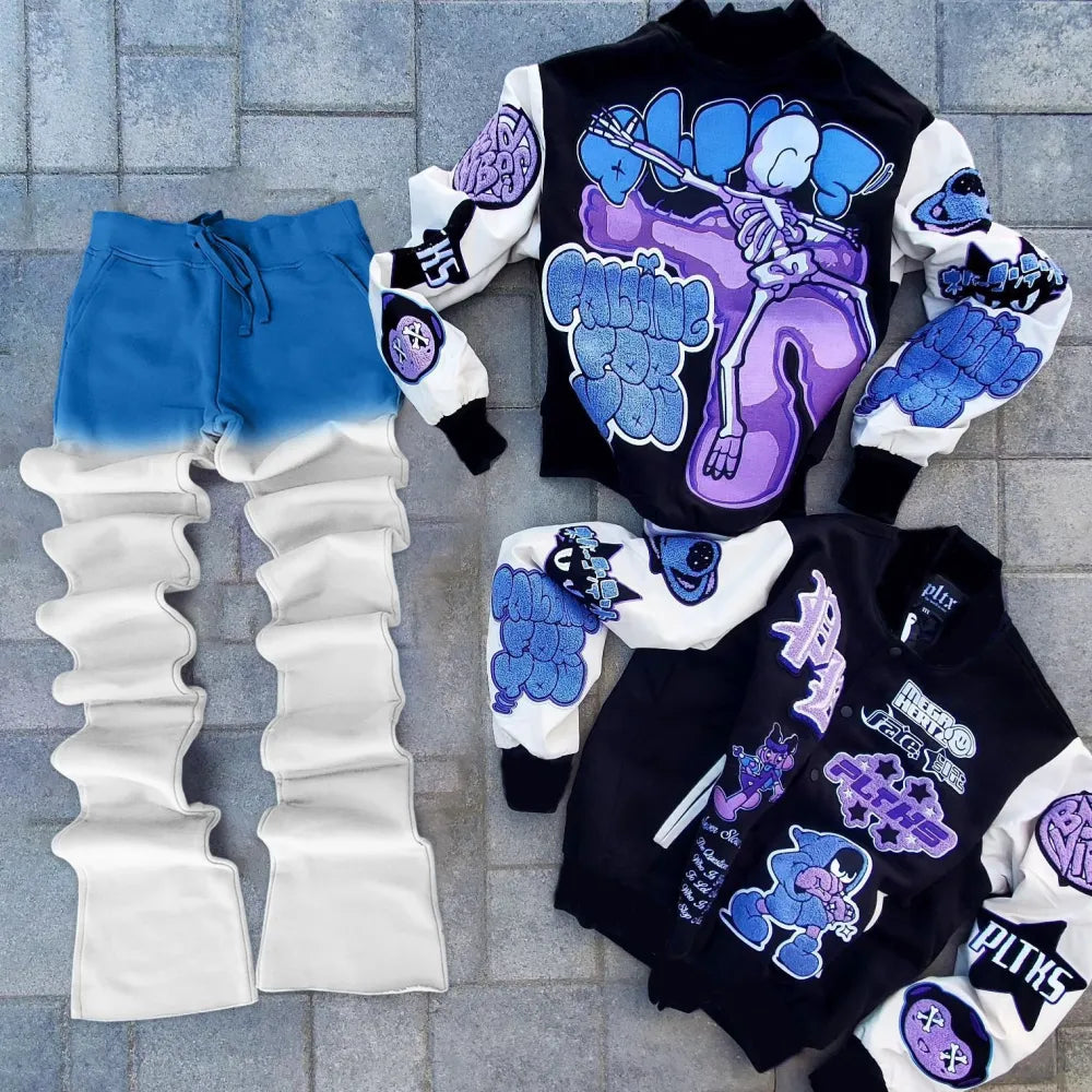 MENS GRAPHIC JACKET AND PANTS SET