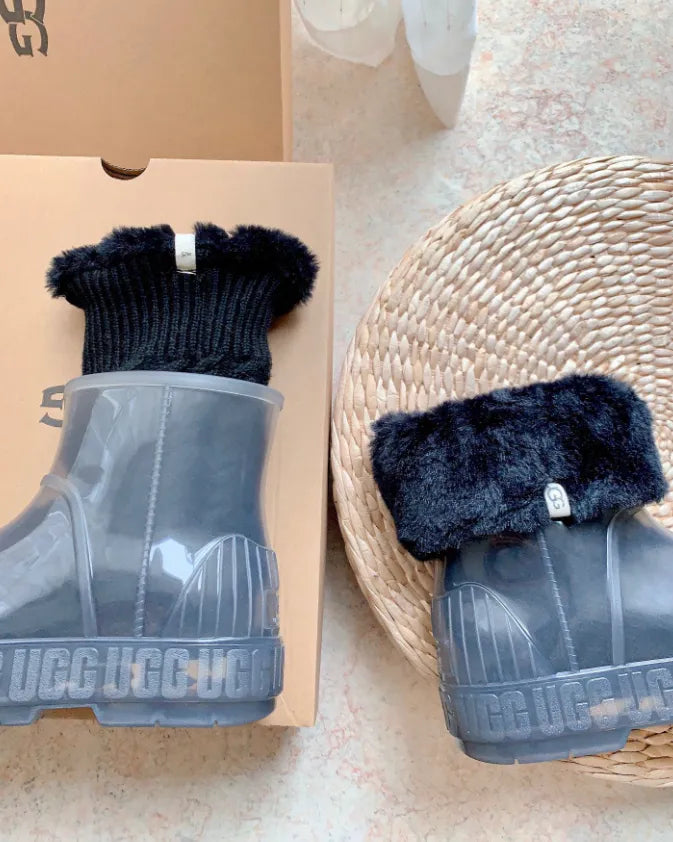 CLEAR COVERED RAIN UGG BOOTS