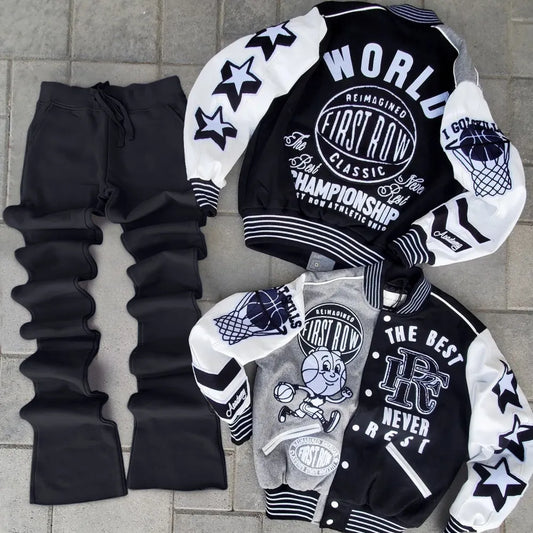 MENS GRAPHIC JACKET AND PANTS SET