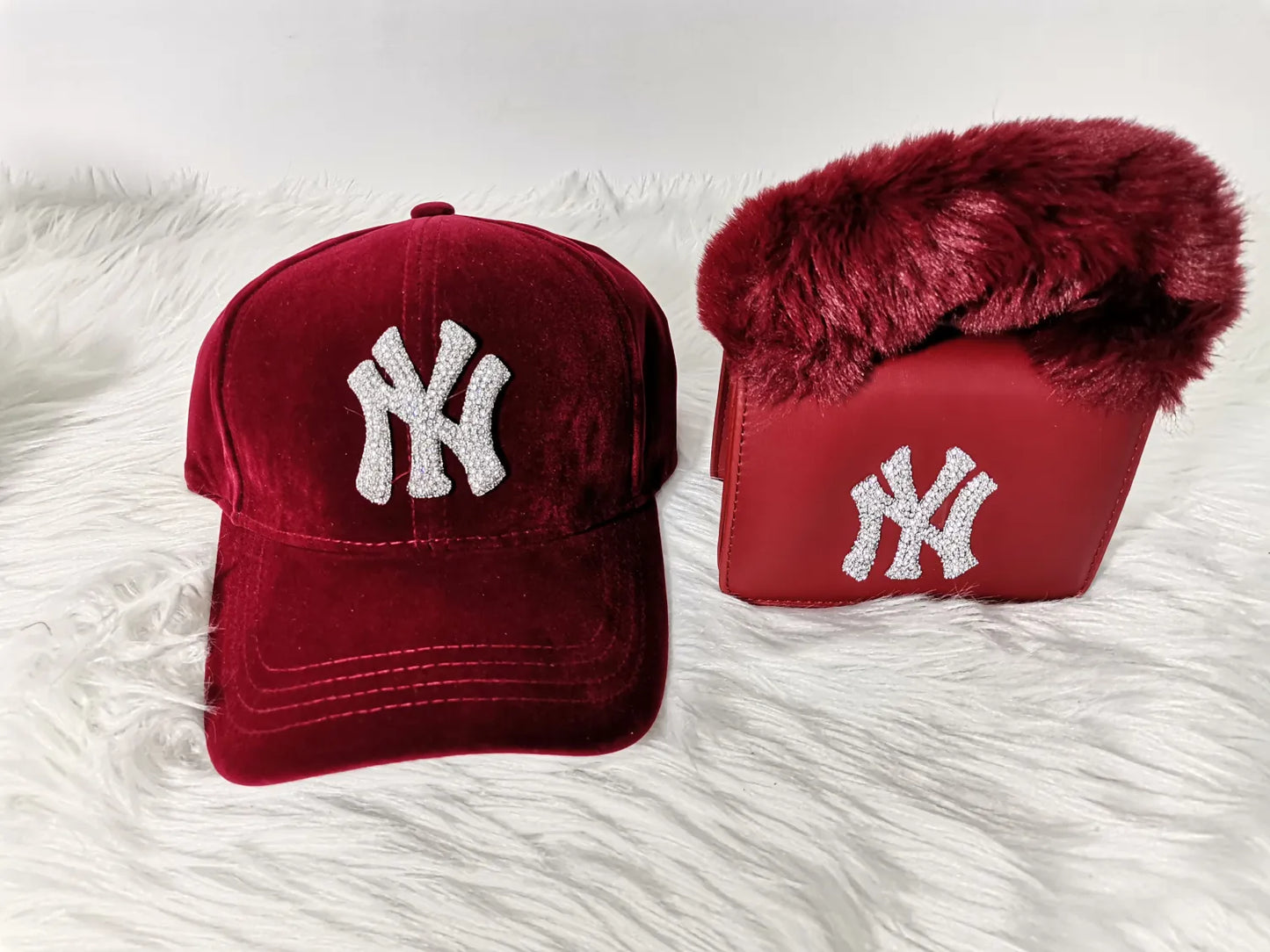 VELVET NY PURSE & HAT SET