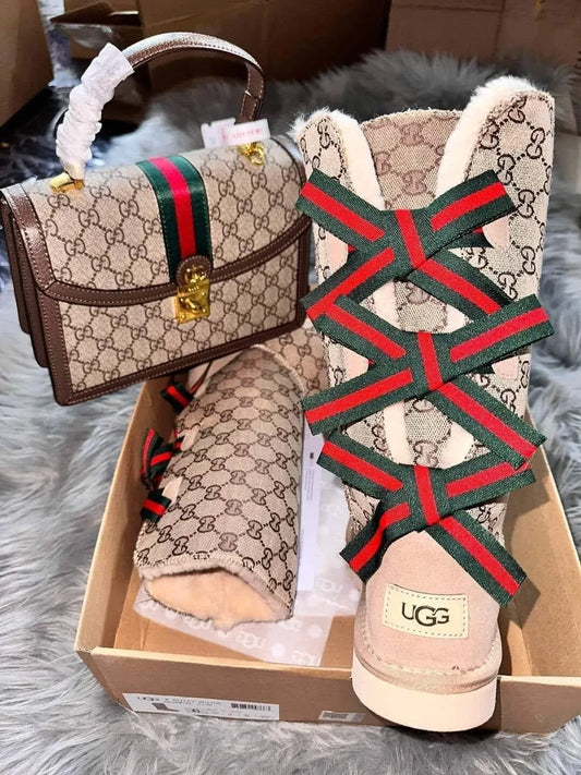 GG FASHION BOOTS WITH BAG SET