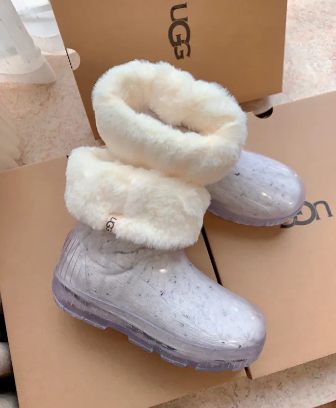 CLEAR COVERED RAIN UGG BOOTS