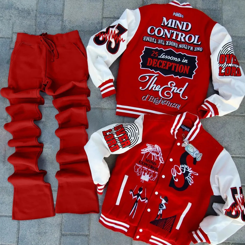 MENS GRAPHIC JACKET AND PANTS SET