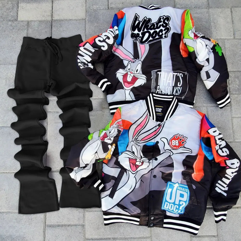 MENS GRAPHIC JACKET AND PANTS SET