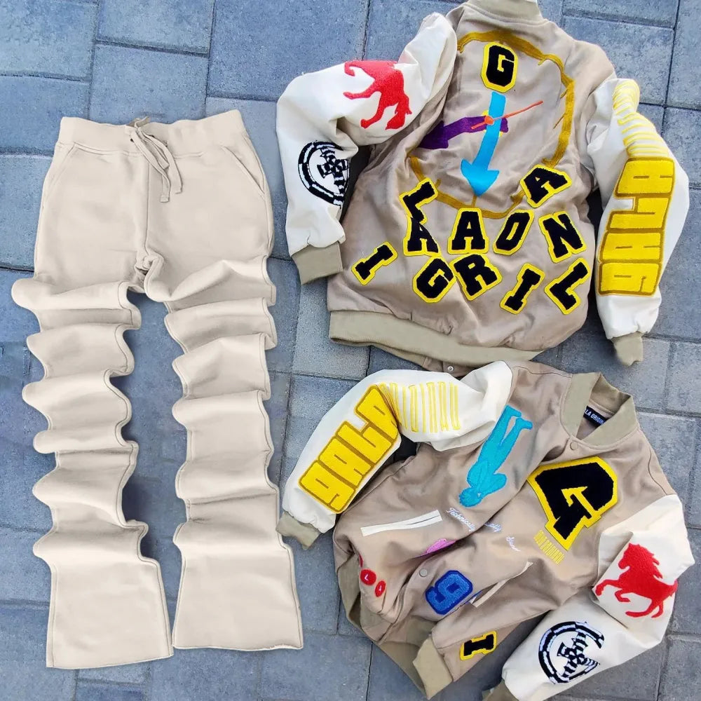 MENS GRAPHIC JACKET AND PANTS SET