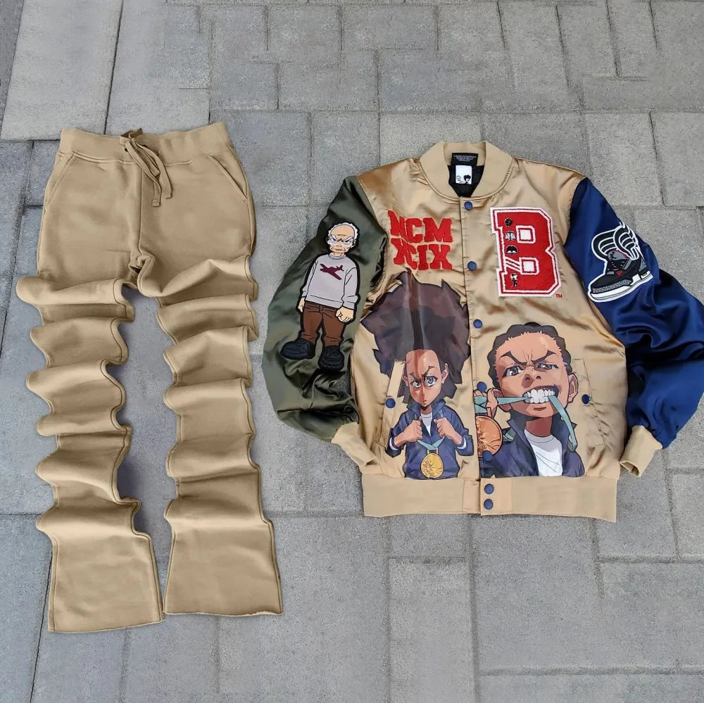 MENS GRAPHIC JACKET AND PANTS SET